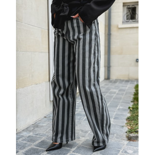 Jeans ligné Joya - Gris
