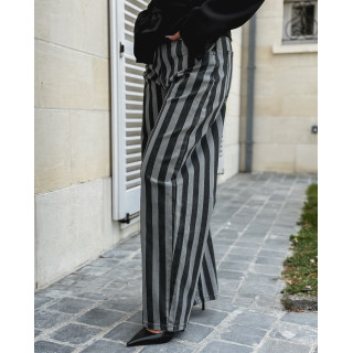 Jeans ligné Joya - Gris