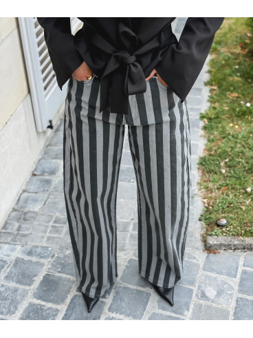 Jeans ligné Joya - Gris Jeans ligné Joya - Gris