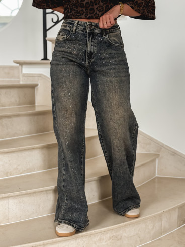 Jeans à paillettes Klara - Bleu