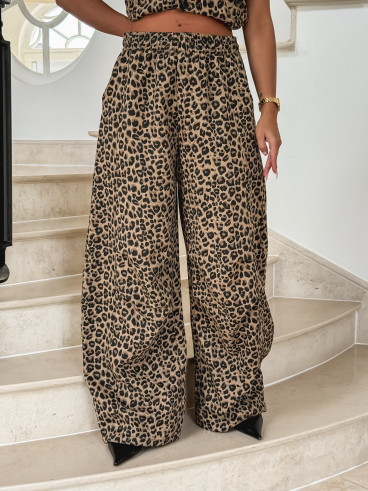 Pantalon léopard Karen - Beige Pantalon léopard Karen - Beige