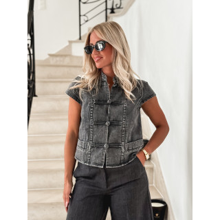 Blouse en jeans Eleonie - Gris