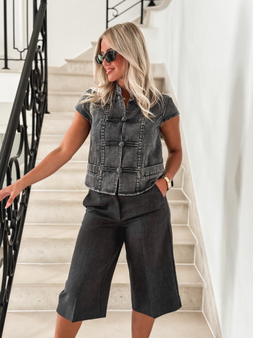 Blouse en jeans Eleonie - Gris