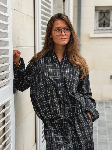 Chemise à carreaux Méliséa - Bleu/Kaki