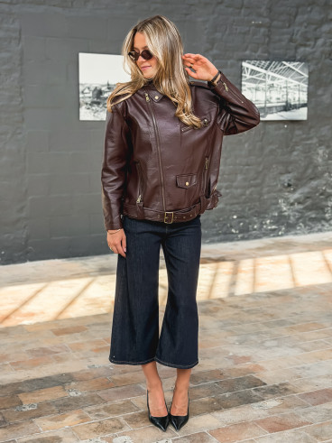 Veste en simili Elvera - Bordeaux