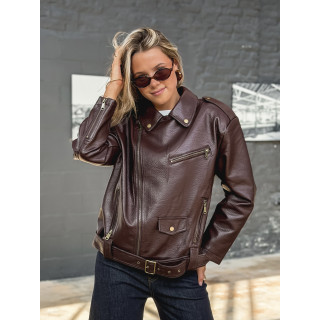 Veste en simili Elvera - Bordeaux