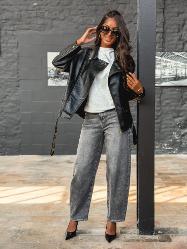 Veste en simili Elvera - Noir