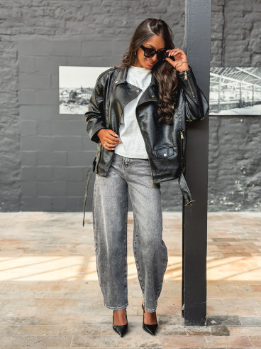 Veste en simili Elvera - Noir