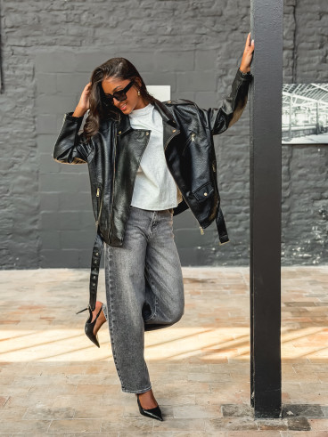 Veste en simili Elvera - Noir