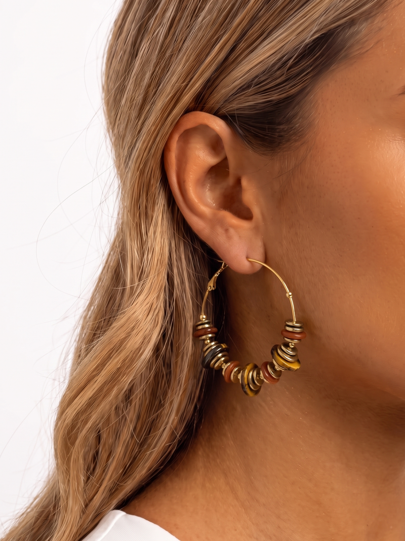 Boucles d'oreilles Lirielle - Doré