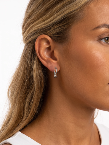 Boucles d'oreilles Cybèle - Argenté