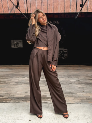 Veste cape Imperia - Chocolat