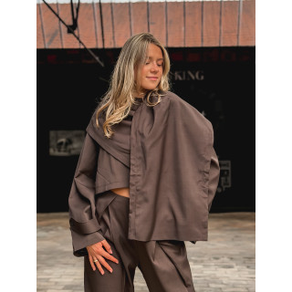 Veste cape Imperia - Choco