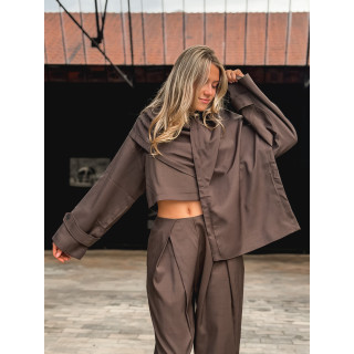 Veste cape Imperia - Choco