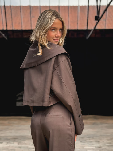 Veste cape Imperia - Choco