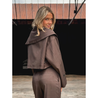 Veste cape Imperia - Choco