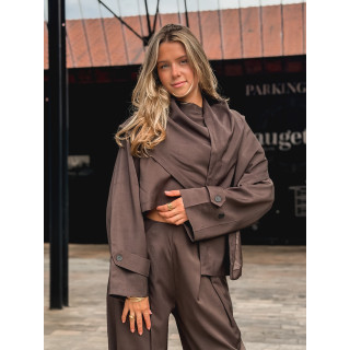 Veste cape Imperia - Choco