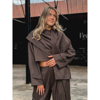 Veste cape Imperia - Choco