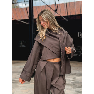 Veste cape Imperia - Choco