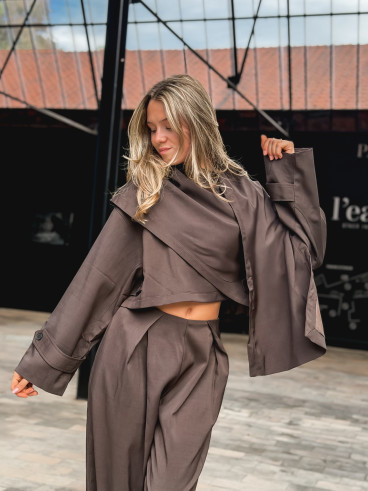 Veste cape Imperia - Choco