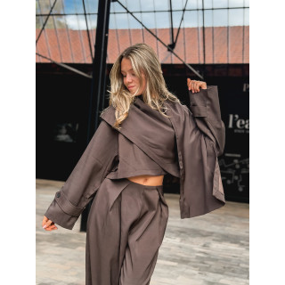 Veste cape Imperia - Choco