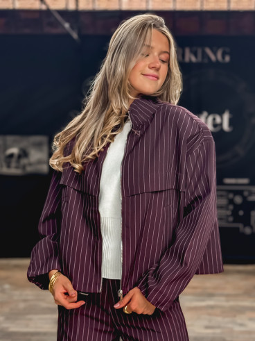 Veste lignée Calanthe - Prune