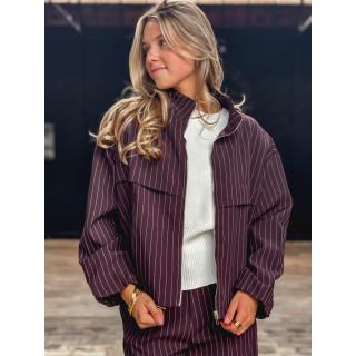 Veste lignée Calanthe - Prune