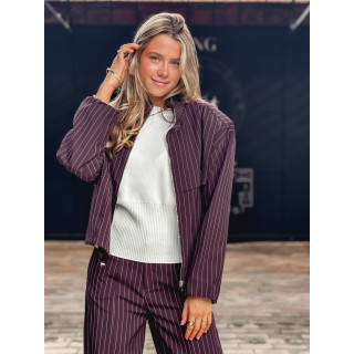 Veste lignée Calanthe - Prune