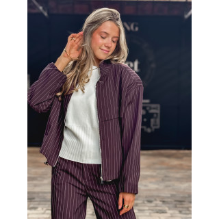 Veste lignée Calanthe - Prune