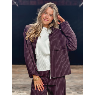 Veste lignée Calanthe - Prune