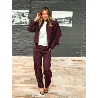 Veste lignée Calanthe - Prune