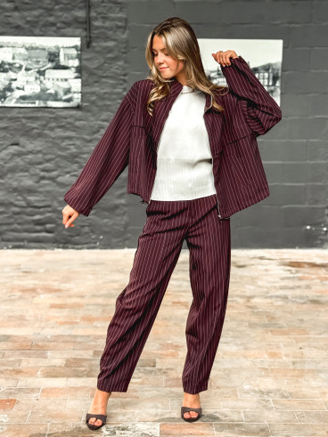 Veste lignée Calanthe - Prune