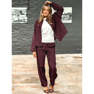 Veste lignée Calanthe - Prune