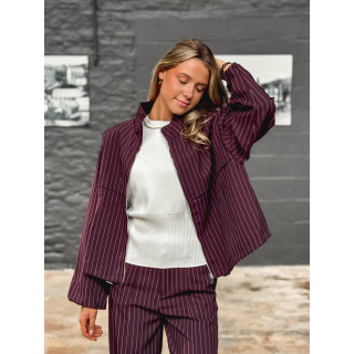 Veste lignée Calanthe - Prune