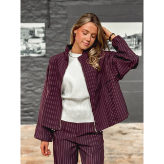Veste lignée Calanthe - Prune