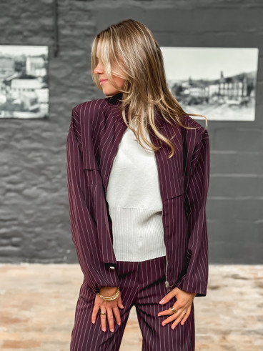 Veste lignée Calanthe - Prune