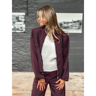 Veste lignée Calanthe - Prune