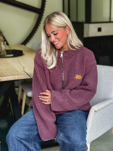 Pull en teddy Avia - Prune Pull en teddy Avia - Prune