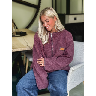 Pull en teddy Avia - Prune