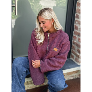 Pull en teddy Avia - Prune