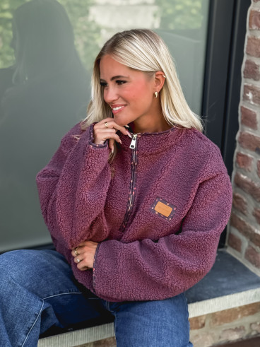 Pull en teddy Avia - Prune Pull en teddy Avia - Prune