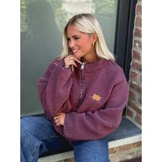 Pull en teddy Avia - Prune