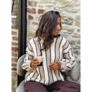 Pull ligné Anora - Beige
