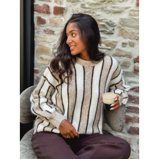 Pull ligné Anora - Beige