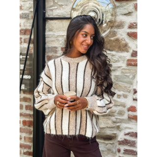 Pull ligné Anora - Beige