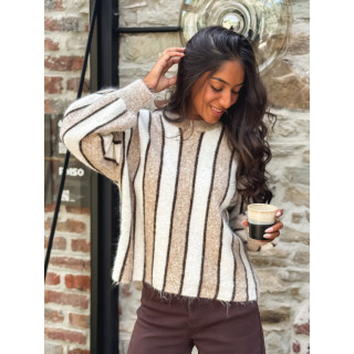 Pull ligné Anora - Beige