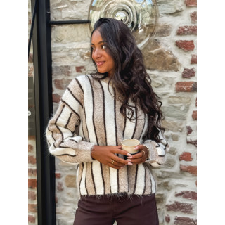 Pull ligné Anora - Beige