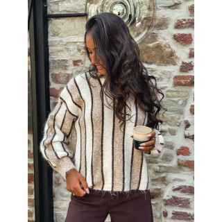 Pull ligné Anora - Beige