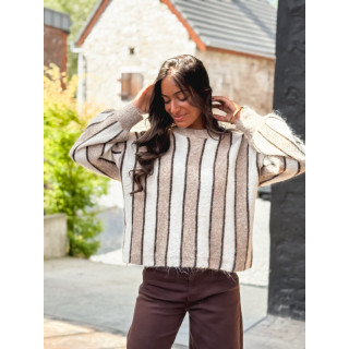 Pull ligné Anora - Beige