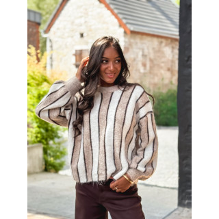 Pull ligné Anora - Beige
